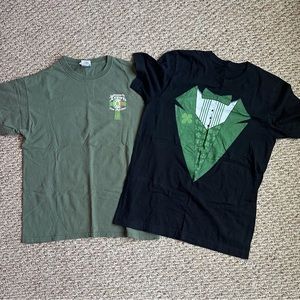 Men’s Irish St. Patrick’s Themed Tees; Irish Firefighter, bagpiper